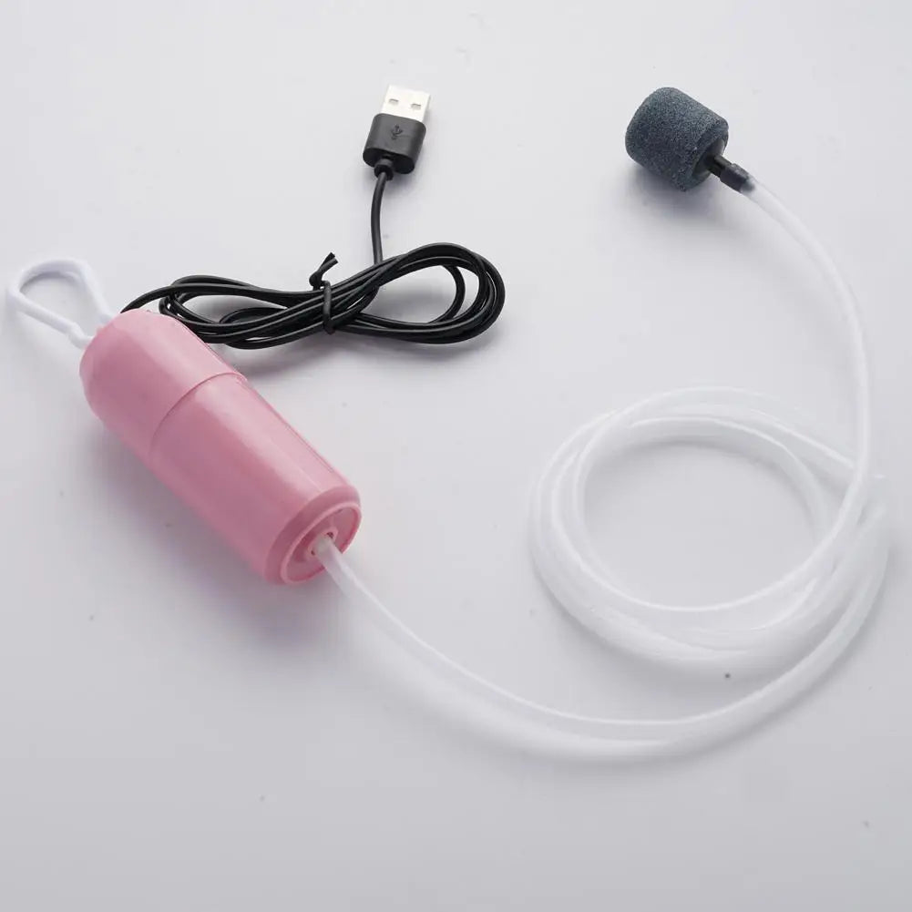 Aquarium Air Compressor Oxygen Refreshing Mini USB Oxygen Small Accessories 5V Aquarium Mini Oxygenator 1W Portable Pump E9M0