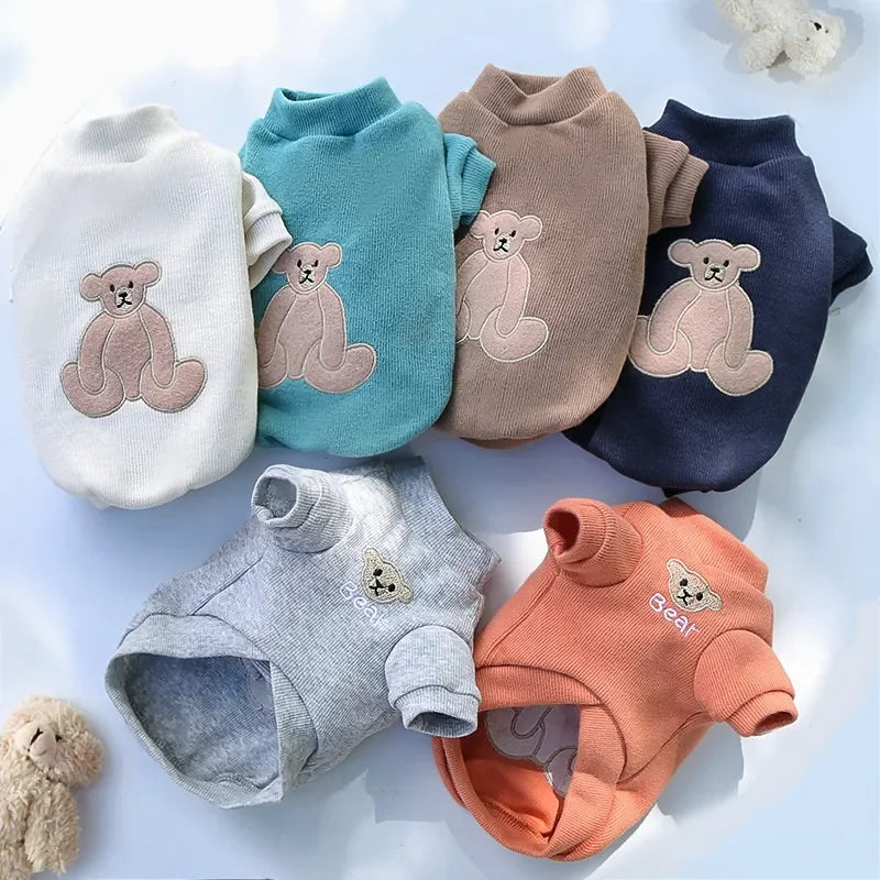 2023 New Spring Summer Pet Clothes Bear Pattern Sweater And Comfortable Puppy Clothes Teddy Hiromi For Small And Mid Sizes Dogs