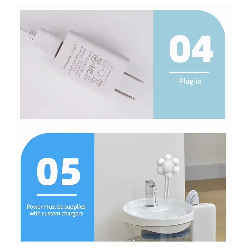 8L Large capacity stainless steel water dispenser with Sensor for dogs cats,Dog water fountain,Dog Cat Pet Water Feeder Bowl