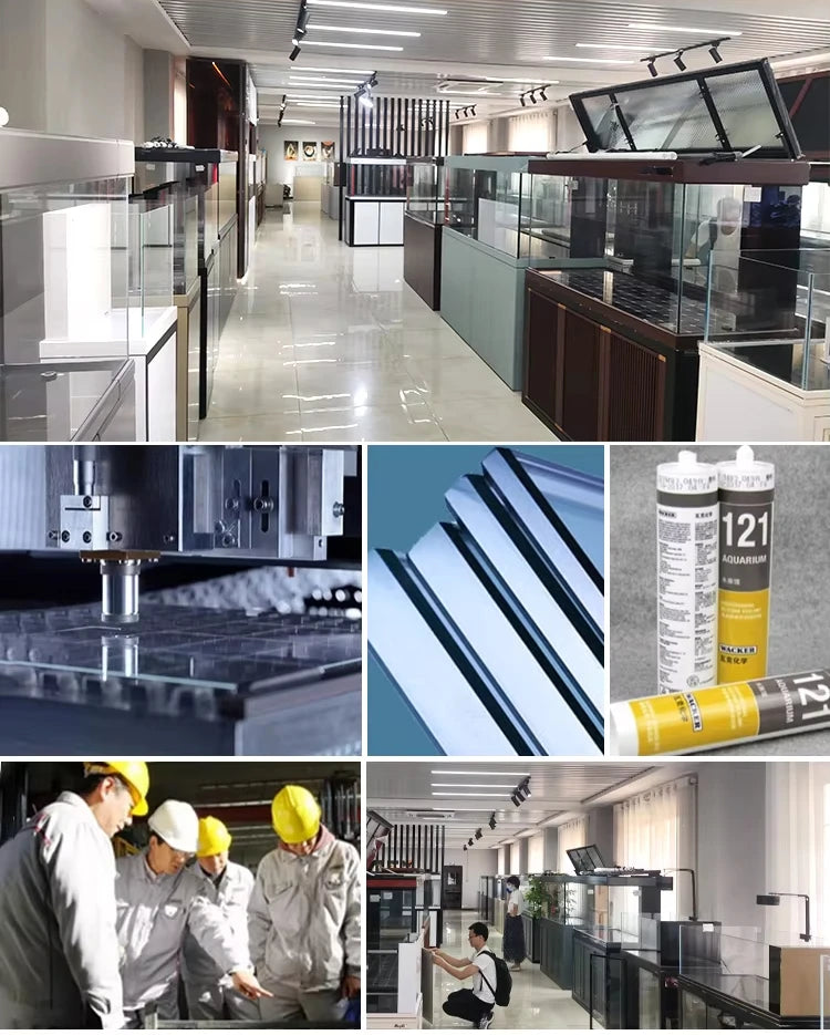 Custom fish tank HD clear glass marine tank Reef Aquarium salt water aquarium