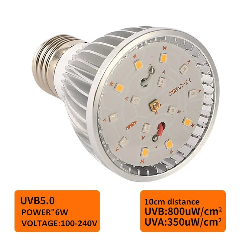 UVA+UVB Reptile Light Full Spectrum 5.0/10.0 Light Bulb LED UV Lamp for Turtle Lizard Snake Heater Bulb Terrarium Lamp 육지거북
