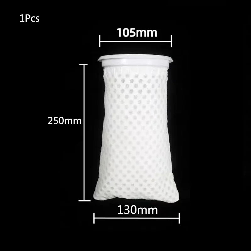 Anti Overflow Aquarium Filter Bag with Frame Washable Reusable Mesh Foam Carpet Sock Bag for Fish Marine Filtration System Hot
