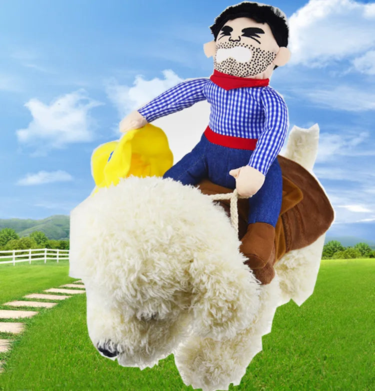 Pet Costume Dog Suit Cowboy Rider Style Dog Carrying Costume for Small Medium Large Dogs Halloween Clothes