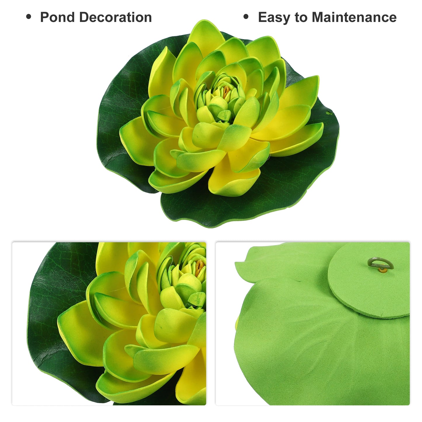 UXCELL 6pcs Artificial Decorations Floating Lotus Flower for Fish Tank Artificial Lotus Flower Plastic Decorative Ornaments