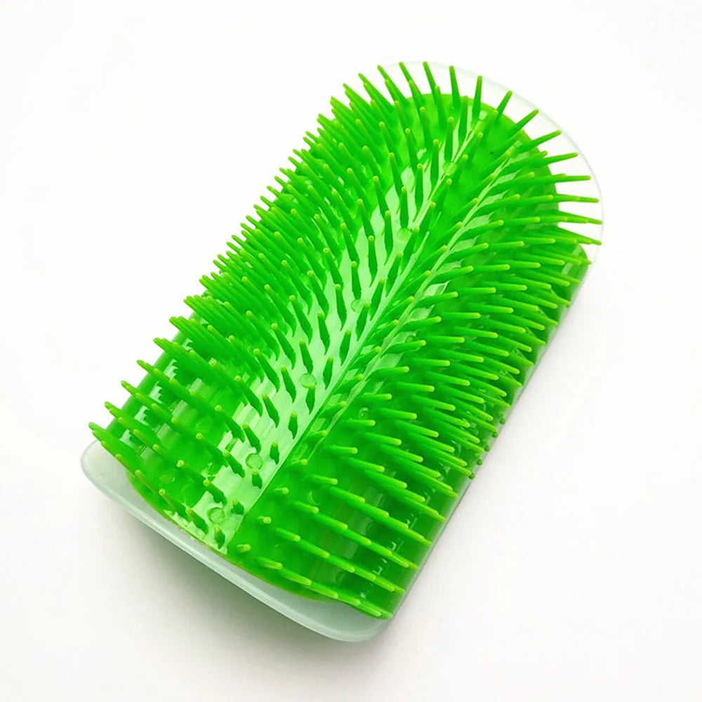 Pet Cat Brush Massage Device Hair Removal Comb Cat Toy Plastic Scratch Bristles Arch Massager Self Grooming Cat Corner Scratcher