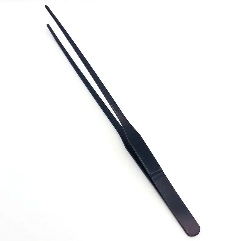 27cm Black Stainless Steel Curved Aquarium Tweezers Aquarium Plants Tweezer Straight Fish Tank Cleaner aquarium accessories