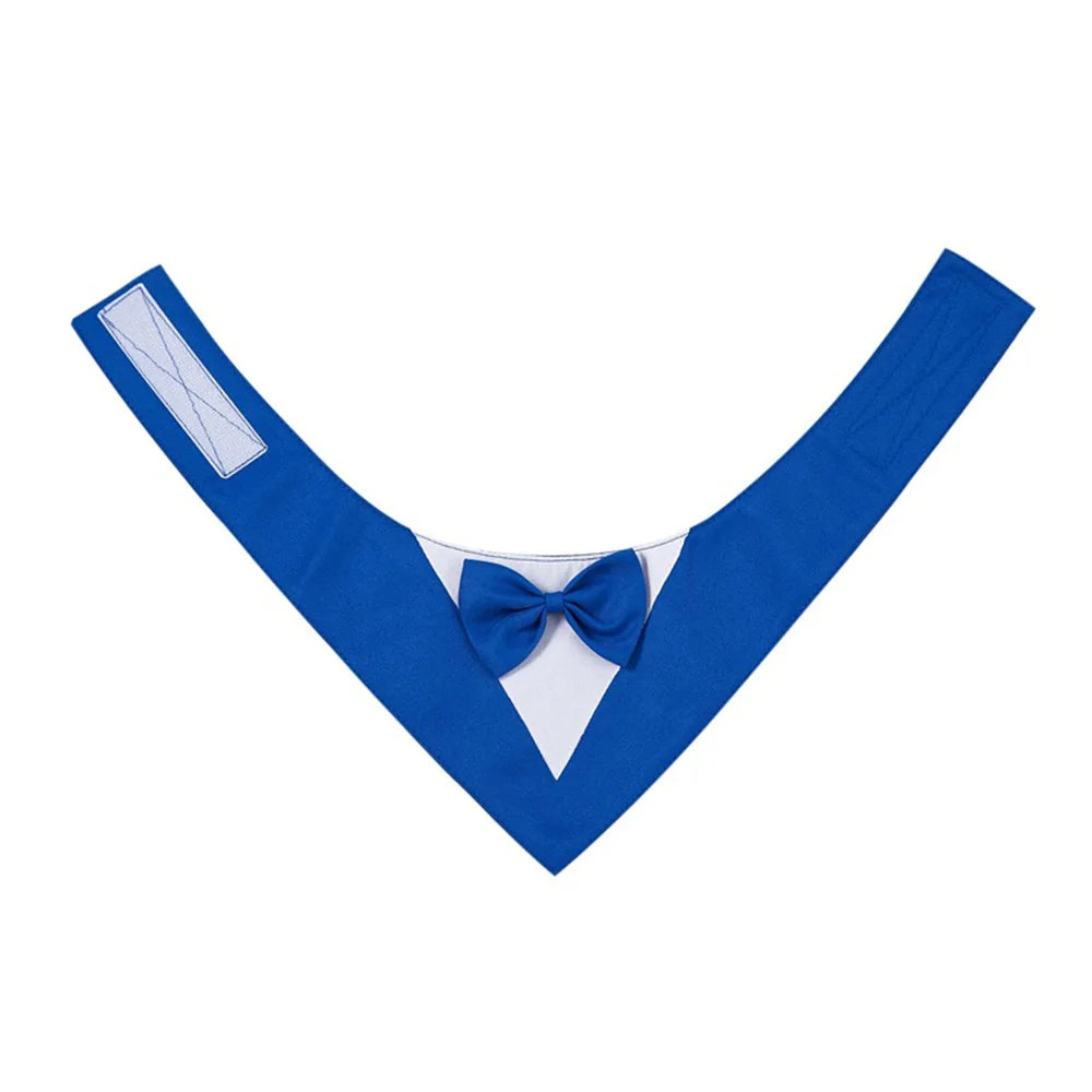 Pet Bow Tie Dog Collar Tuxedo Bandana Adjustable Formal Puppy Triangular Neck Wear for Wedding Birthday Dress-up Cosplay Party