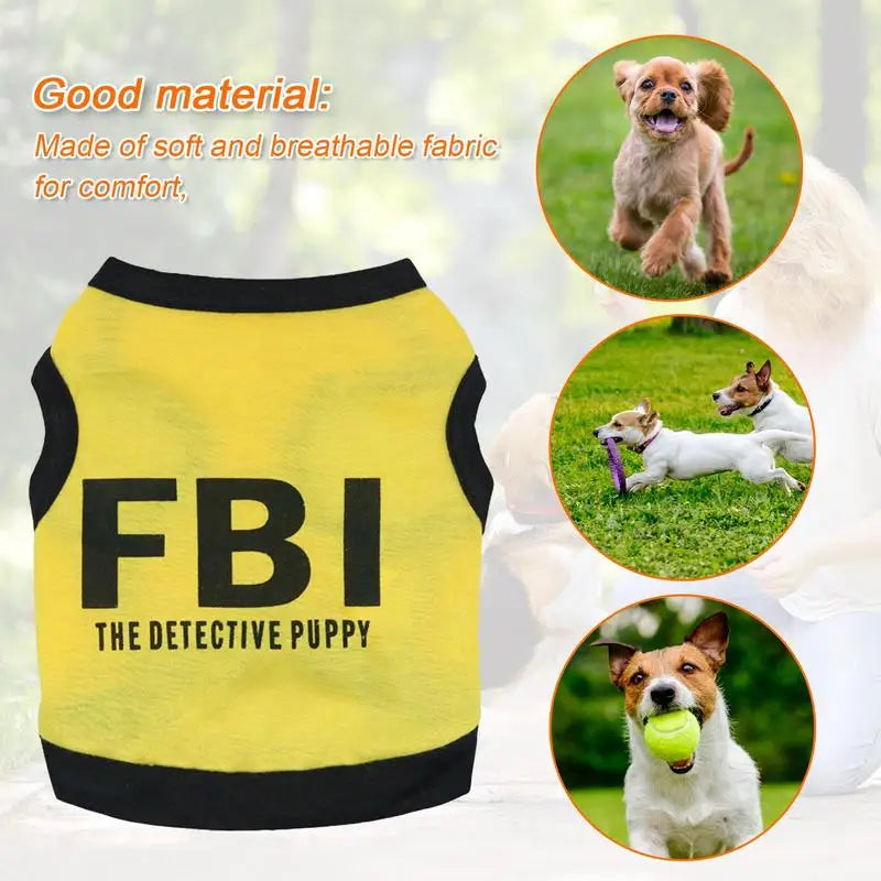 Tshirt For Dogs Cooton Dog Shirt Breathable Pet Summer T-shirt With Letters Male Dog Tshirts Outfits For Small Dogs Puppy Cat