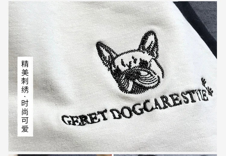 2022 Spring and Autumn New Style Pet Parent-child Clothing Bichon Cat Clothes Embroidered Dog Costumes
