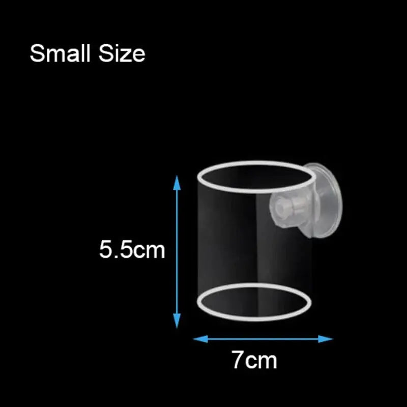 1Pcs Fish Feeding Aquarium Feeding Ring Fish Tank Station Floating Food Tray Feeder Aquarium Accessory with Strong Suction Cups