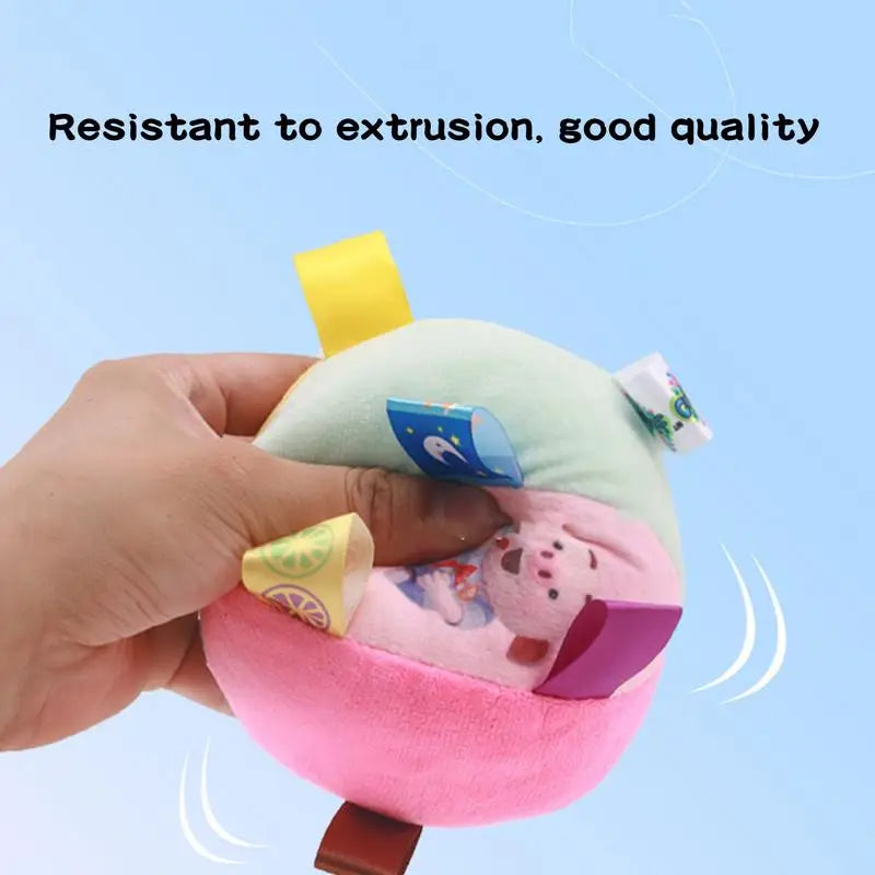 Squeaky Dog Toy Ball Cute Plush Ball Voice Teething Toys Pet Training Supplies Dog Sound Toys Soft Cleaning Chew Training Toys