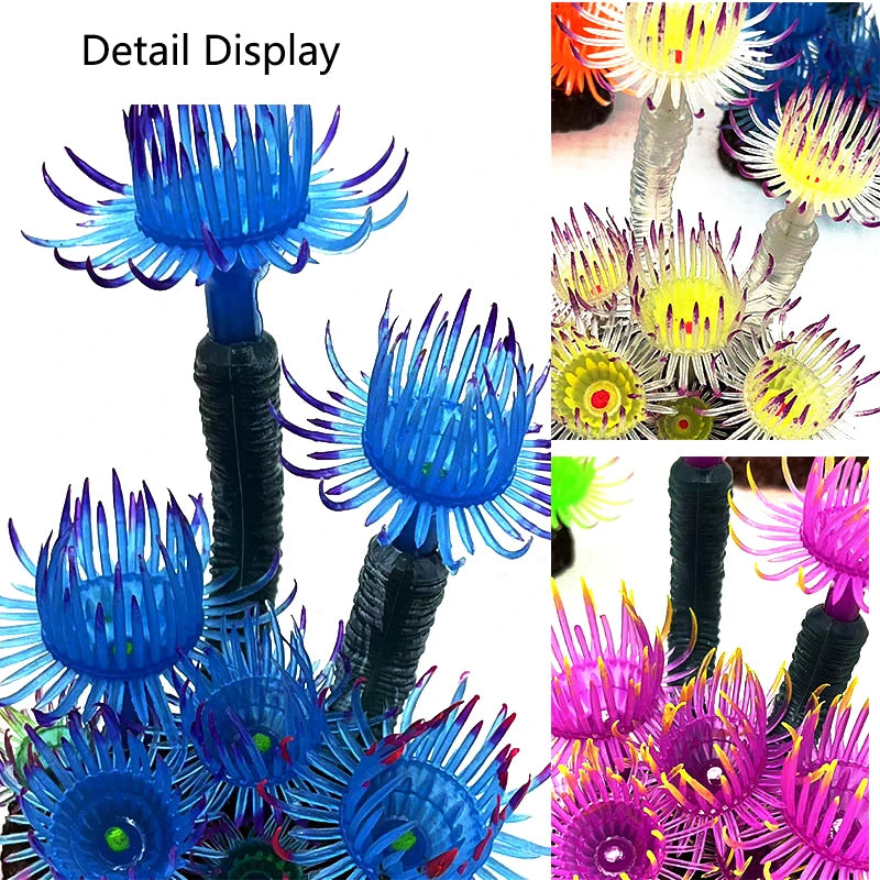 Artificial Underwater Coral Aquarium Fish Tank Simulation Decoration Aquarium Backgrounds Plants Water Flower Beautiful New