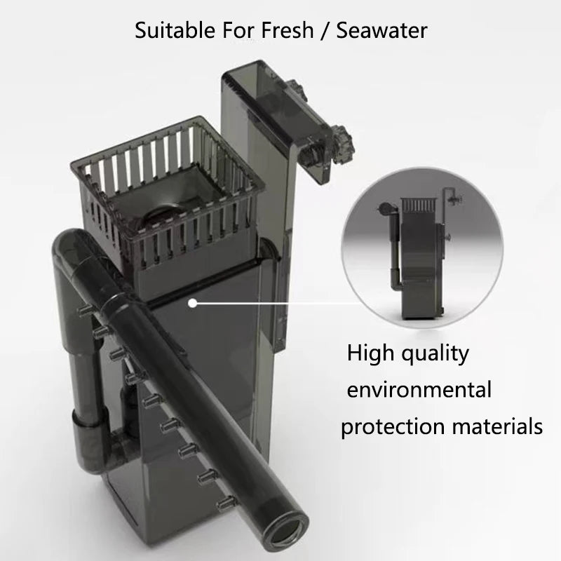 6W Aquarium Surface Oil Skimmer Filter Mute Auto Oil Film Processor Remove Tool for Aquarium Fish Tank Water Filtration 220-240V