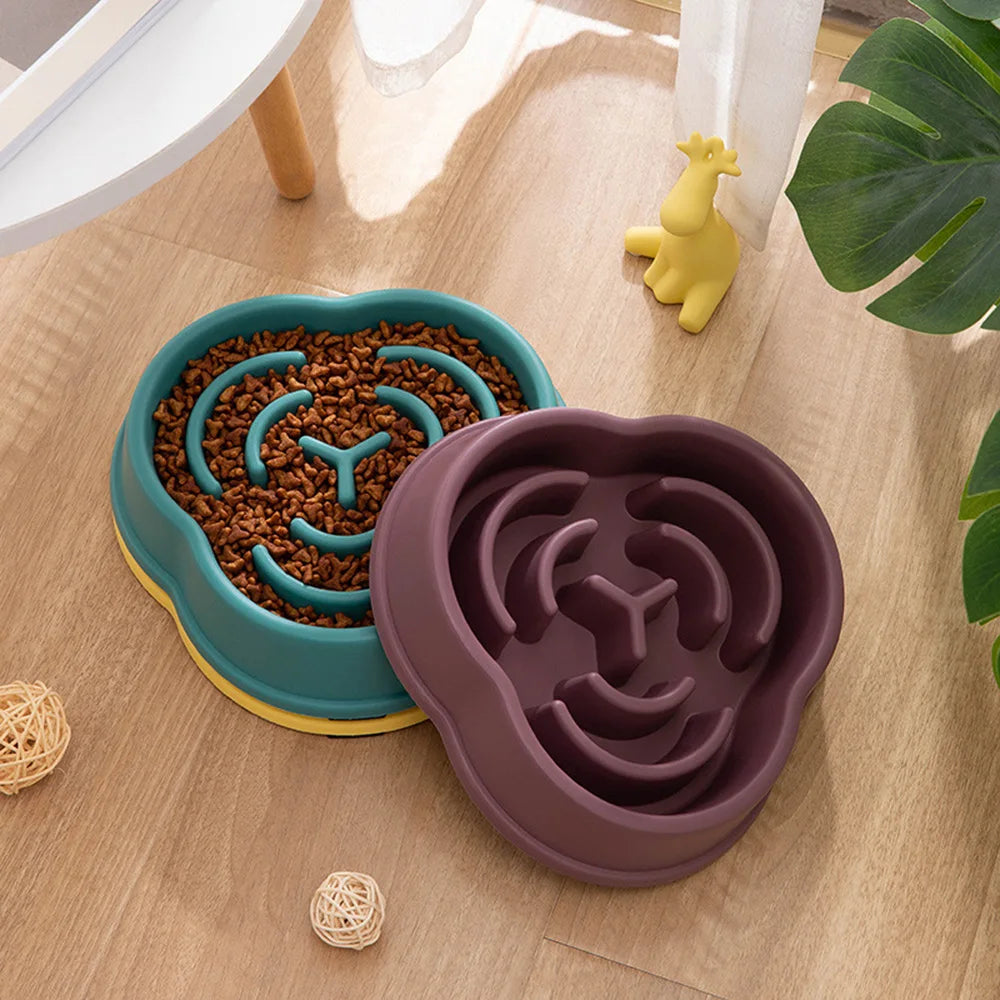Dog Puppy Slow Feeder Bowl Non Slip Puzzle Bowl Anti-Gulping Dog Slower Food Feeding Dishes Pet Bowl for Large Medium Small Dogs