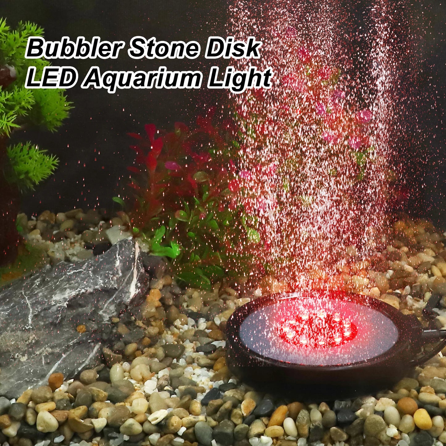 UXCELL LED Aquarium Air Bubble Light 16 Color Fish Tank Light Lamp Beads 1 Set for Fish Tank Fish and Aquatic Pet Supplies