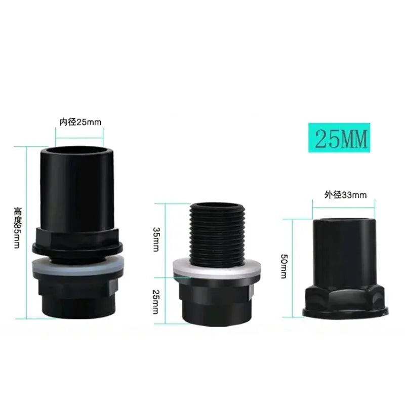 1Pcs 20-50mm Aquarium PVC Water Tube Connectors Thicken Fish Tank Pipe Drainage Connector Garden Drain Pipe Adapter Accessories