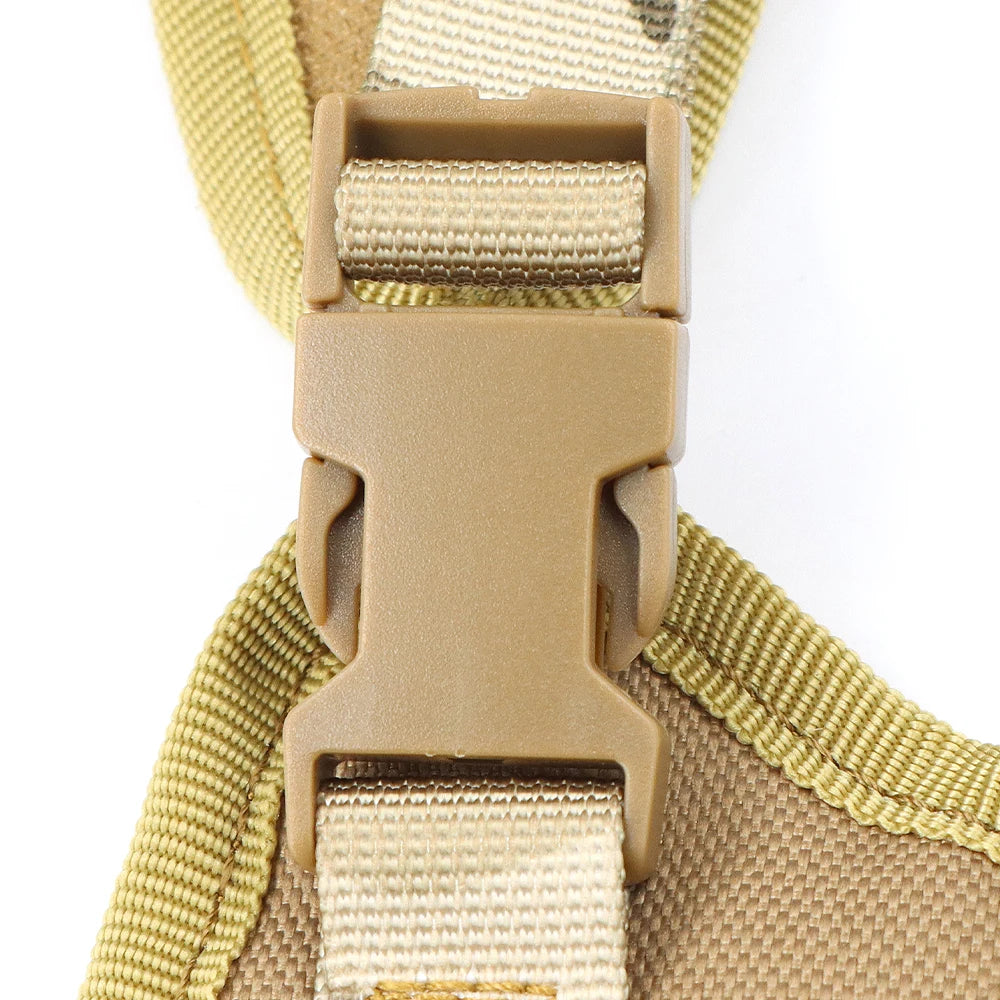 Tactical Small Dog Cat Harness Leash with Patches Working Training Puppy Straps with Handle Soft Mesh Adjustable Pet K9 Vest