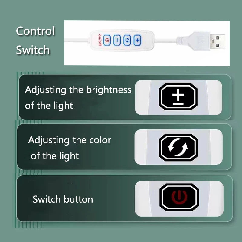 8W 5V USB Aquarium Light LED Waterproof Fish Tank Lighting Underwater Fish Lamp Aquariums Decor Plant Lamp Adjustable LED light