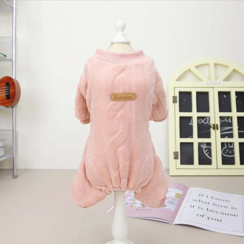 Luxury Fashion Thermal Fleece Dog Pajamas Onesie Winter Puppy Jumpsuit Poodle Chihuahua Yorkie Boy Dog Clothes for Small Dogs