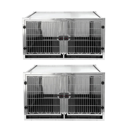 Stainless Steel Pet Cages for Dogs, Cats and Other Animals in Veterinary Hospitals and Clinics Three Sizes To Choose From