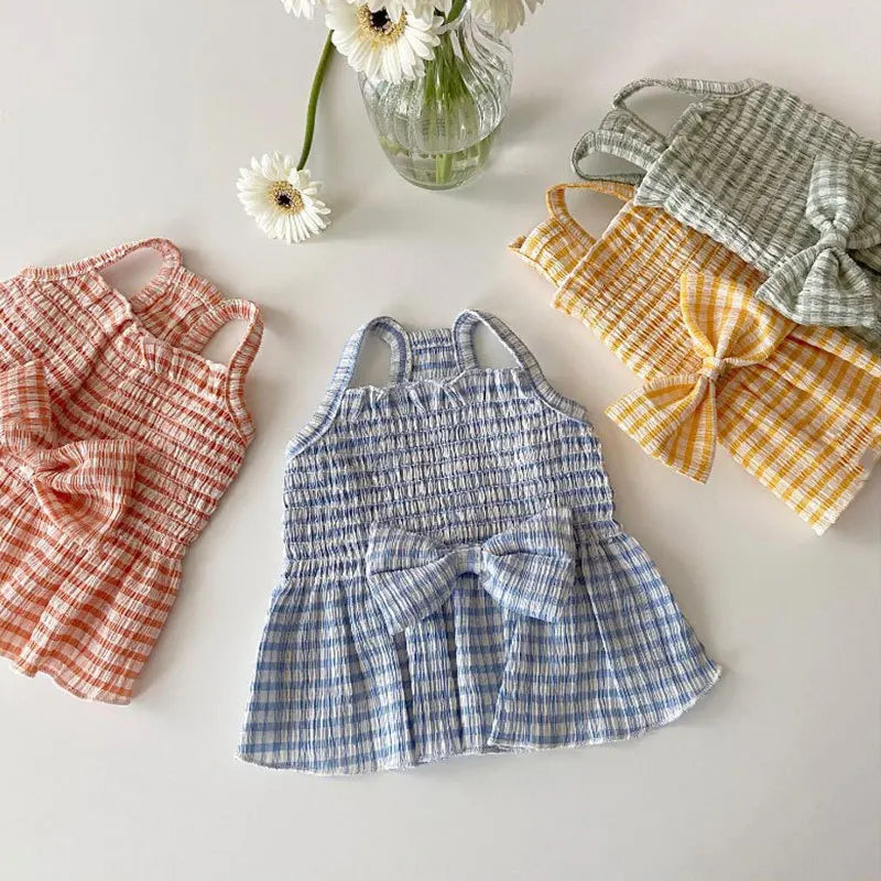 Summer Dog Strawberry Skirt Luxury Vest Suspender Dress Cooling Shirt for Bichon Chihuahua - Dog Outfit Summer Clothing