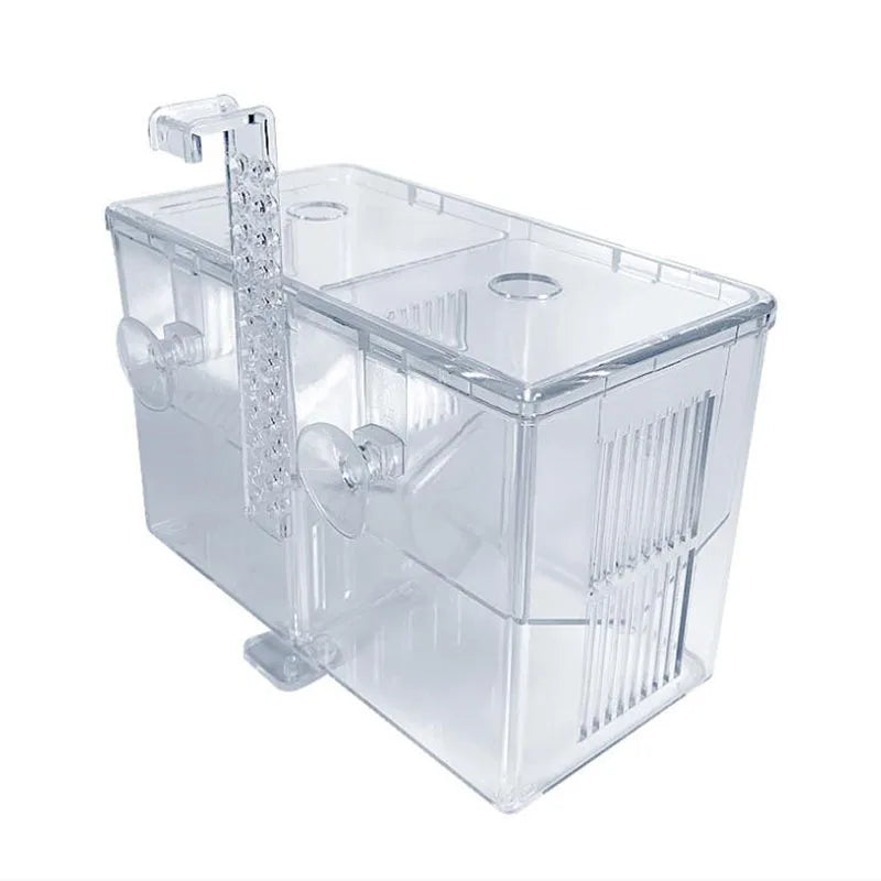 Aquarium Accessories Acrylic Fish Breeding Isolation Box Fish Tank Aquarium Breeder Double Guppies Hatching Incubator