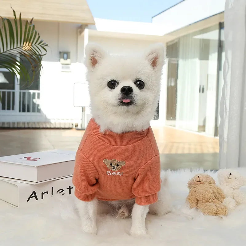 2023 New Spring Summer Pet Clothes Bear Pattern Sweater And Comfortable Puppy Clothes Teddy Hiromi For Small And Mid Sizes Dogs