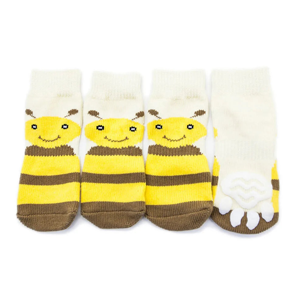 Premium Anti-Slip Dog Socks 4pcs Indoor Dog Socks Prevents Licking Slipping Great for Dog Paw Protection for Medium Large Dogs