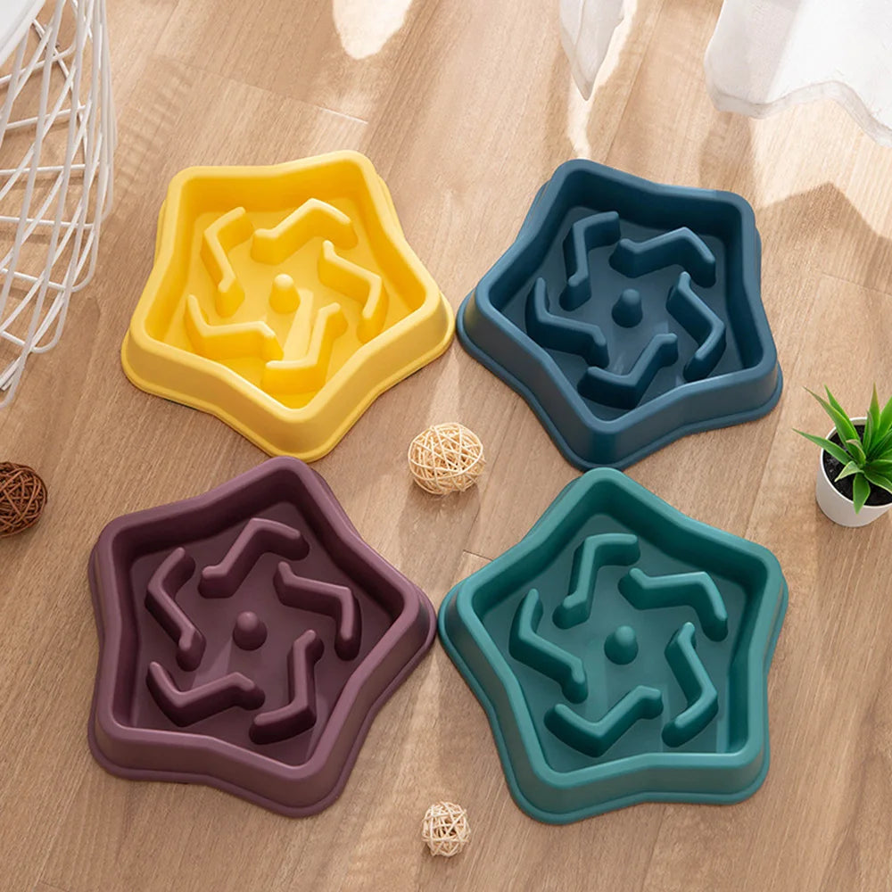 Dog Puppy Slow Feeder Bowl Non Slip Puzzle Bowl Anti-Gulping Dog Slower Food Feeding Dishes Pet Bowl for Large Medium Small Dogs