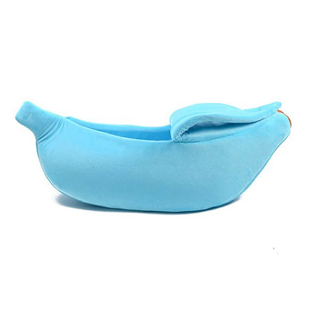Puppy Dog Bed Cat Bed Pet Sofas Comfortable and Washable Cute Banana Shape Pug Doggy Kitten Sleeping Bed Nest for Small Animals