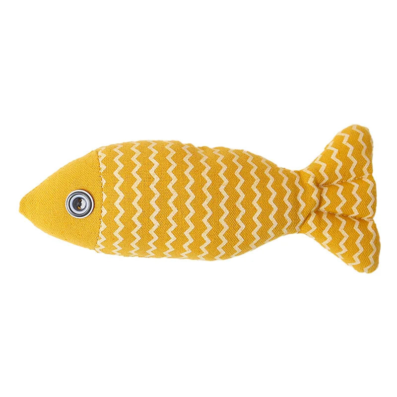 Teeth Grinding Catnip Toys Funny Interactive Plush Cat Toy Pet Kitten Chewing Vocal Toy Fish Bite Cat mint For Cats