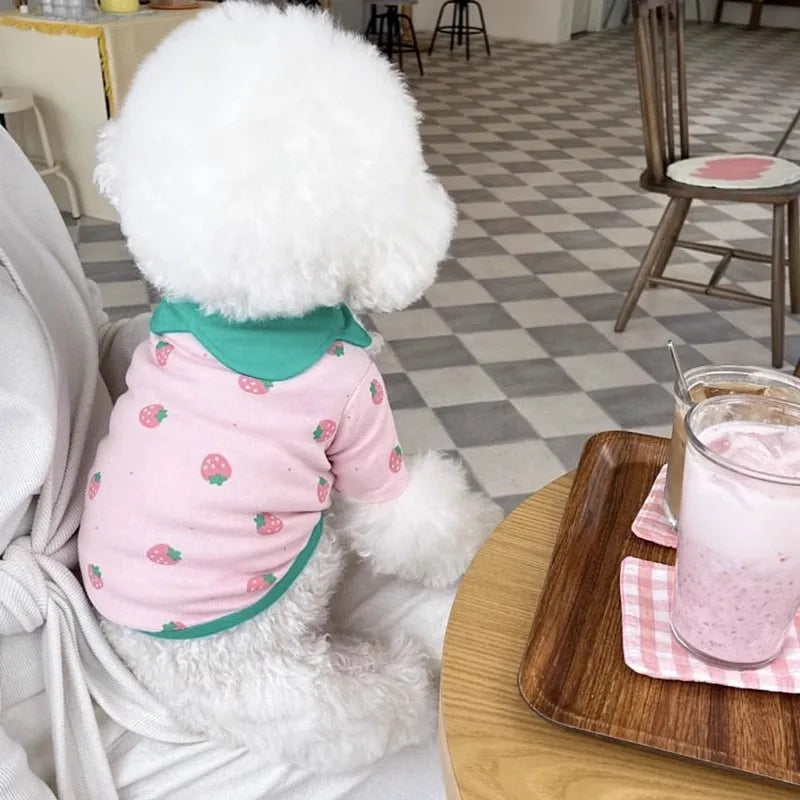 2024 Autumn Winter Thin Dog Vest Pet Dog T-Shirt Plaid Undershirts Puppy Costume Dog Hoodies Chihuahua Bichon Clothing Cat Vests
