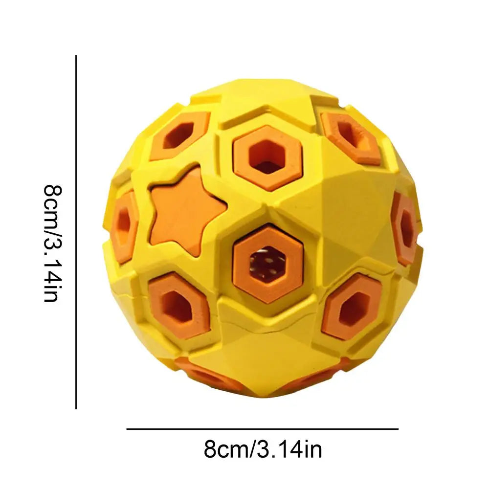 Pet Sound Toys Dog Toy Ball Rubber Hollowed Star Shape Squeaky Balls for Dogs Portable Bite Resistant Training Playing Supplies