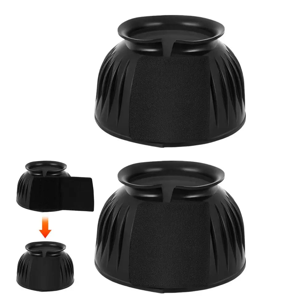 2pcs Horse Bell Boots Rubber No-Turn Horse Bell Boots Soft Equine Boots Protective Gear Accessories for Training Equipment