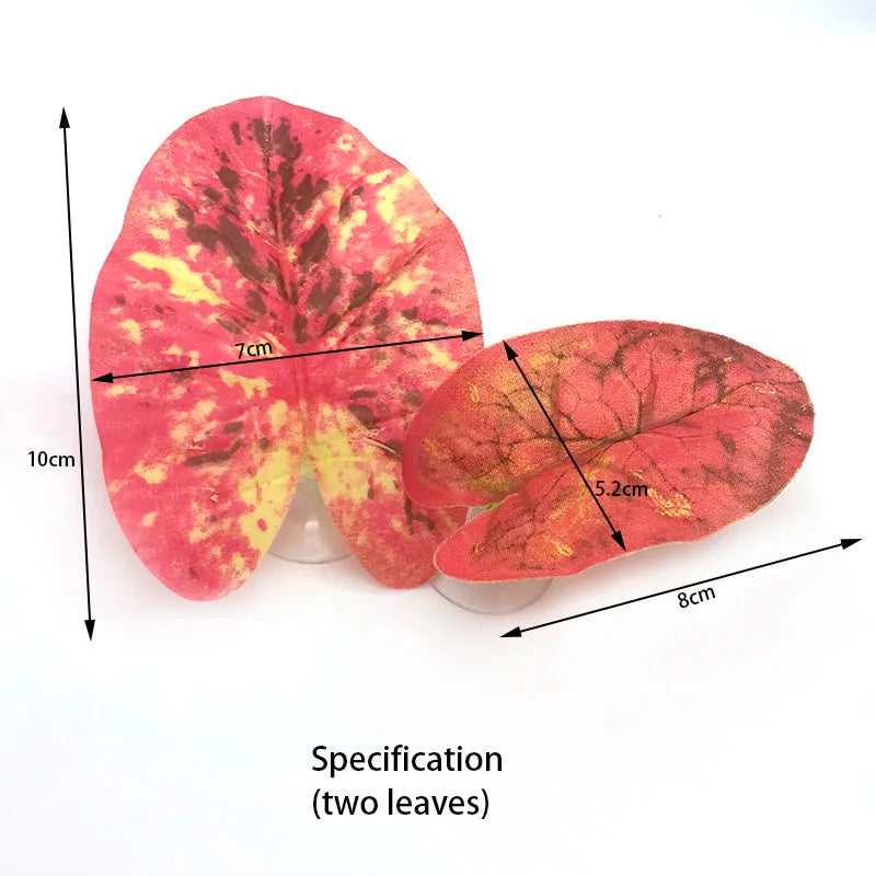 1Pc Artificial Aquarium Leaf Plants Decoration Betta Fish Rest Spawning Ornamental Plant Betta Fish Play Relax Hide Leaf Hammock