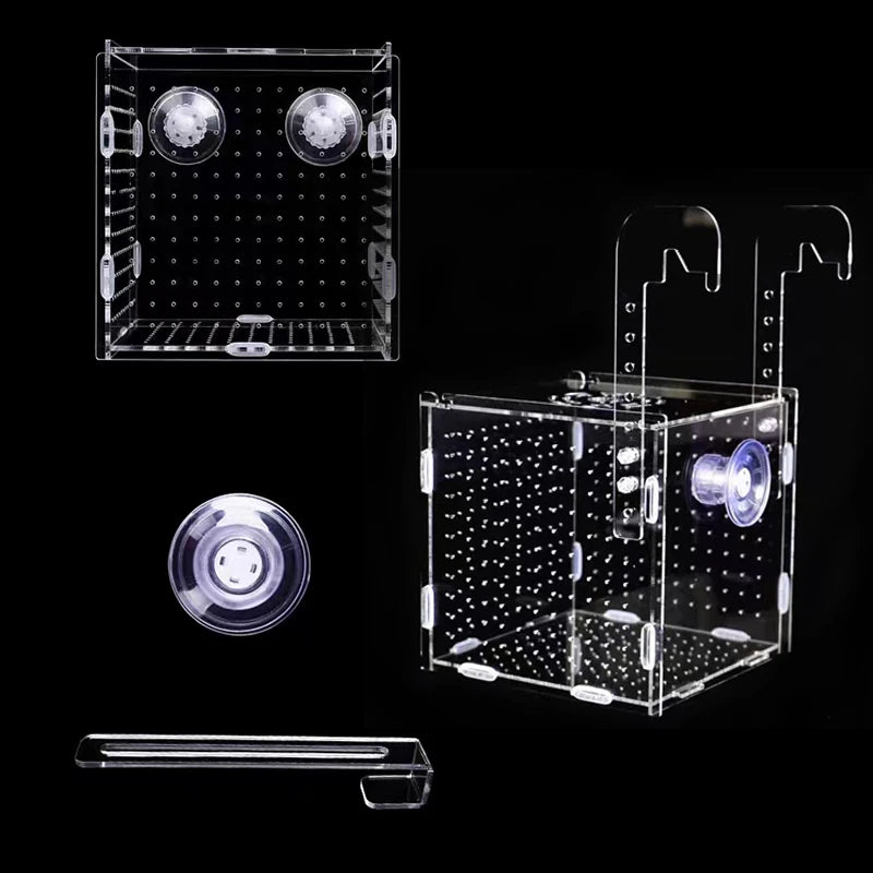 HighTransparent Acrylic Aquarium Fish Breeding Feeding Isolation Box Fish Aquarium Breeder Hatching Incubator Tank Accessories