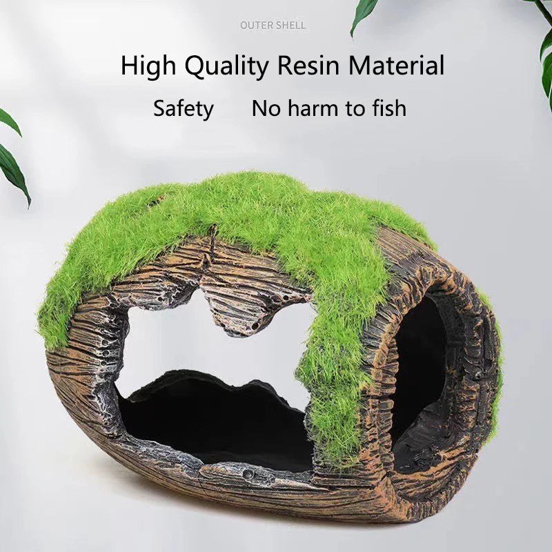 1Pcs Artificial Aquarium Decoration Shelter Ornament Cask Decor Resin Landscaping House for Fish Accessories for Aquarium Stuff