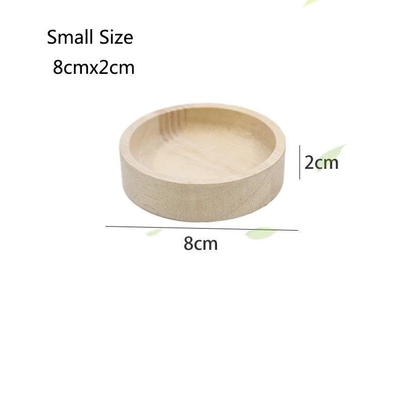 Smooth Wooden Hamster Feeding Bowl Hamster Food Bowl Small Animal Round Feeding Dish for  Chinchilla Hamsters Gerbils Mice