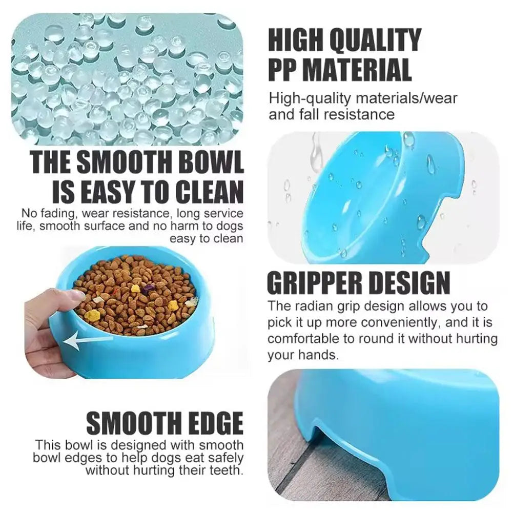 Candy Color Plastic Pet Round Bowl Cat And Dog Food Bowl Pet Small Cat And Dog Tableware Wholesale Easy To Clean Colorful