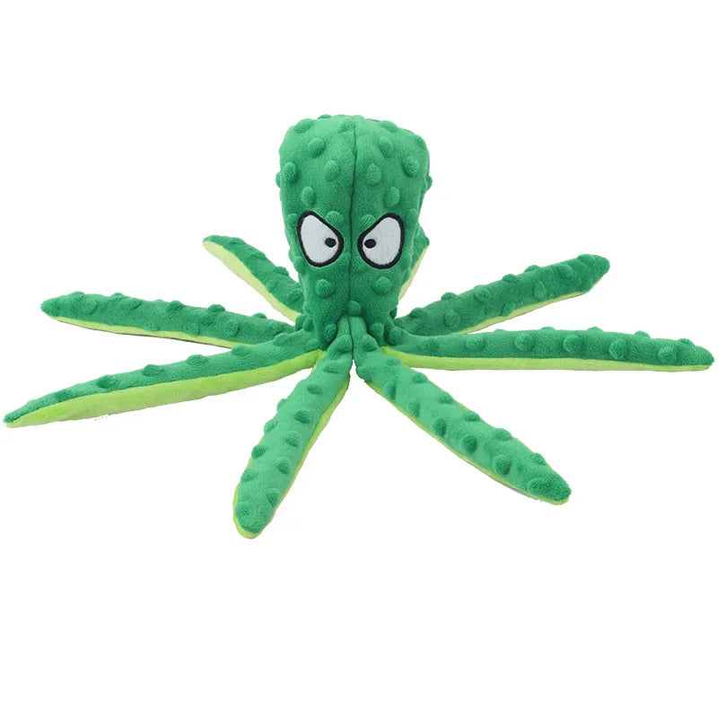 Pet plush toy octopus shell dog puzzle bite resistant sound toy octopus cat dog supplies