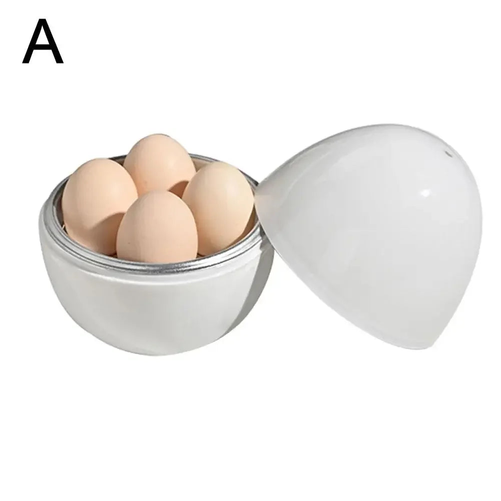 Microwave Oven Egg Steamer 1/4 Egg Capacity Prevent Evenly Kitchen Dumpling Burst Cooking Multifunctional Tool Quickly Heat J0Q5