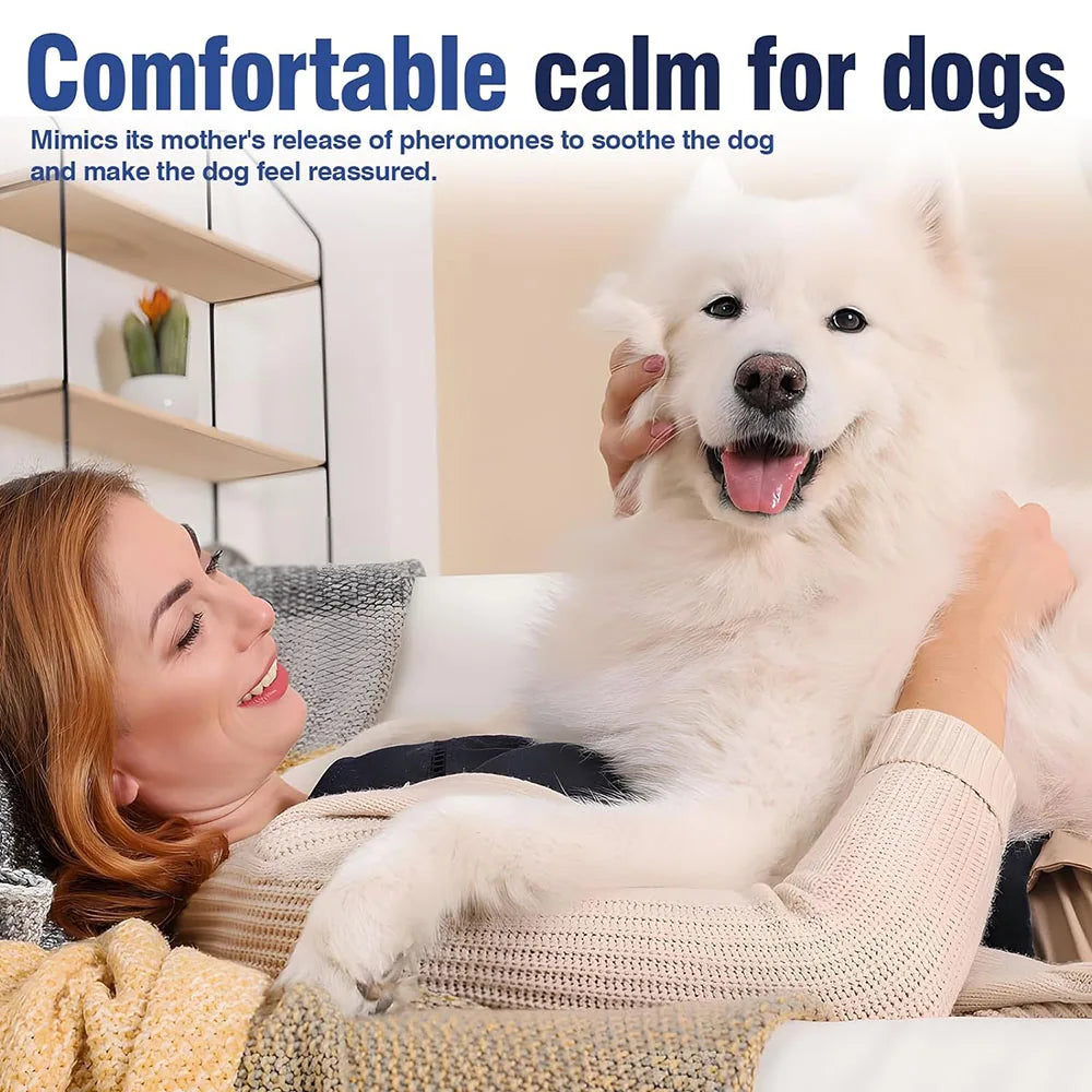 38/70cm Dog Calming Collar Pet Cat Anxiety Reducing Pheromone Collar for Dogs Releases Pheromones for 60Days Helps Calm for Dogs