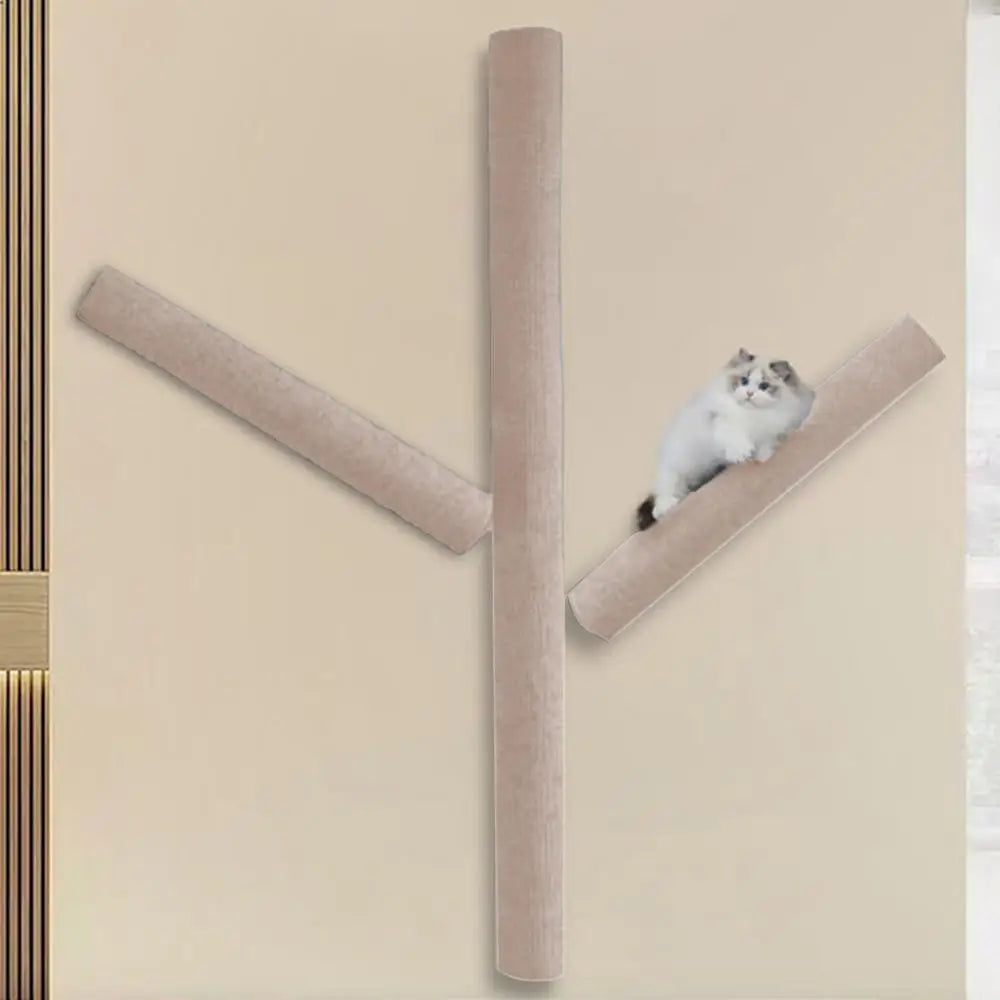 Cat Scratcher Wall Mount Cat Scratching Pad Self-Adhesive Interactive Toys Vertical Scratcher for Small Medium Cats Pets