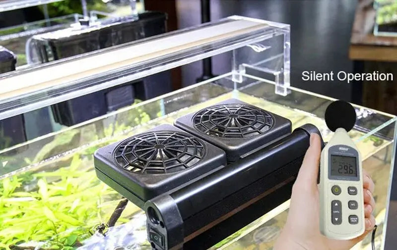 Aquarium Fish Tank Cooling Fan System Chiller Control Reduce Water Temperature 1/2/3/4 Fan Set Cooler Aquarium cooling fans