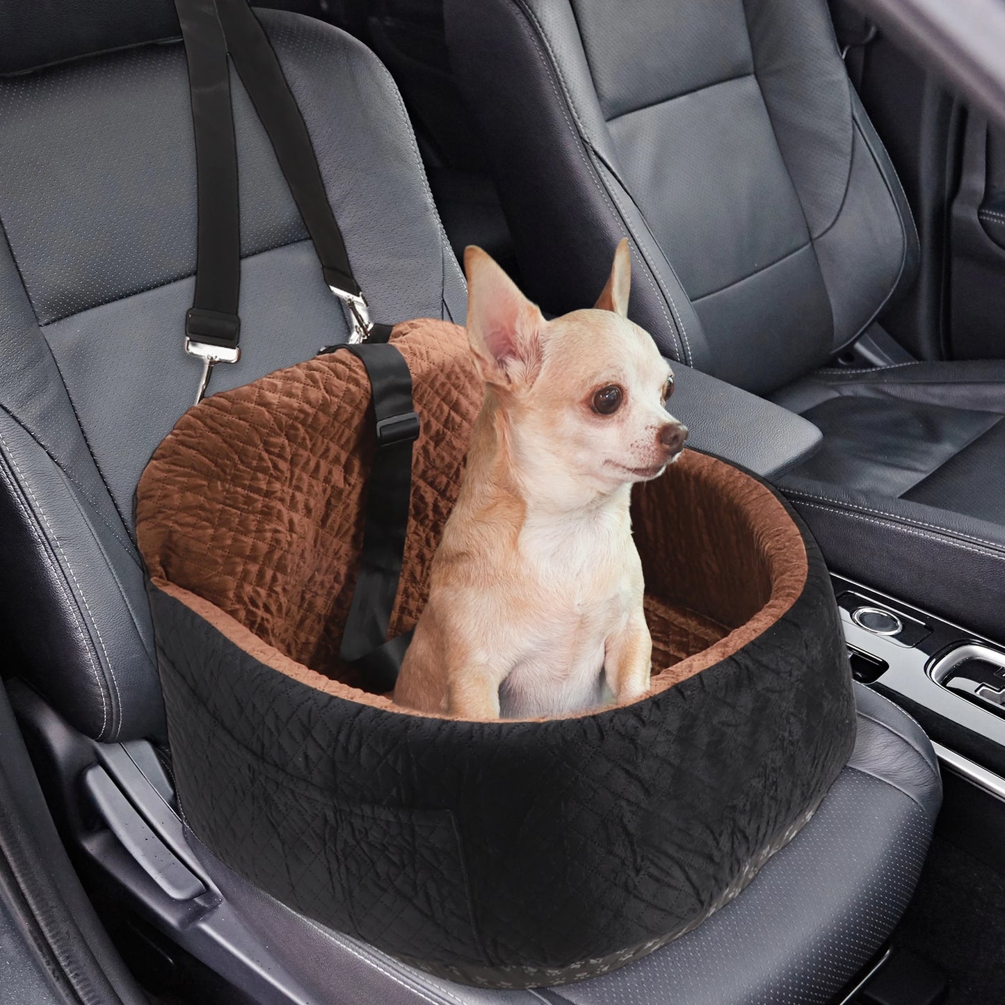 UXCELL Fashion Dog Car Seat Casual Solid Dog Beds Mats for Small Medium Dog Removable Safe Comfortable Travel Dog Supplies