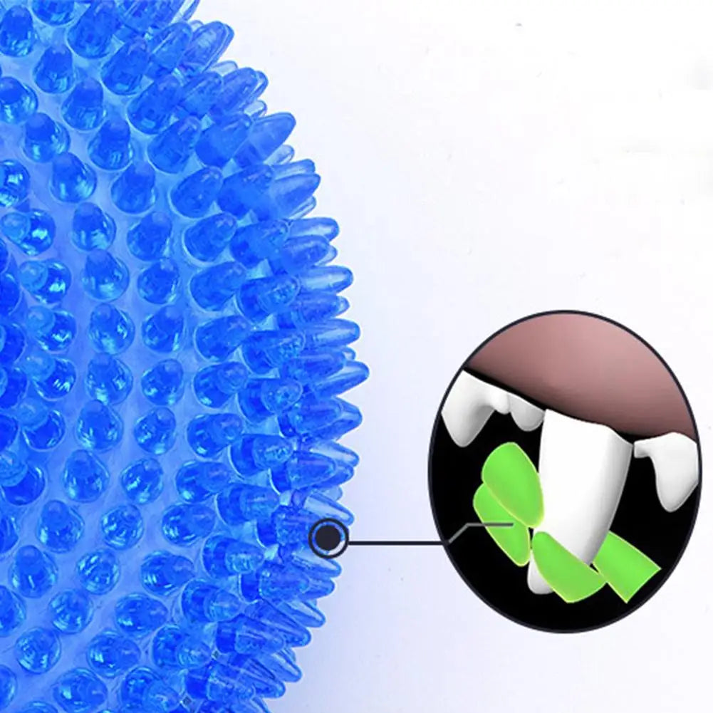 Pet Teething Sound Toy TPR Bite-resistant Raised Texture Teeth Design Spherical Safe Harmless Health Promotes Cleans Oral H0F7