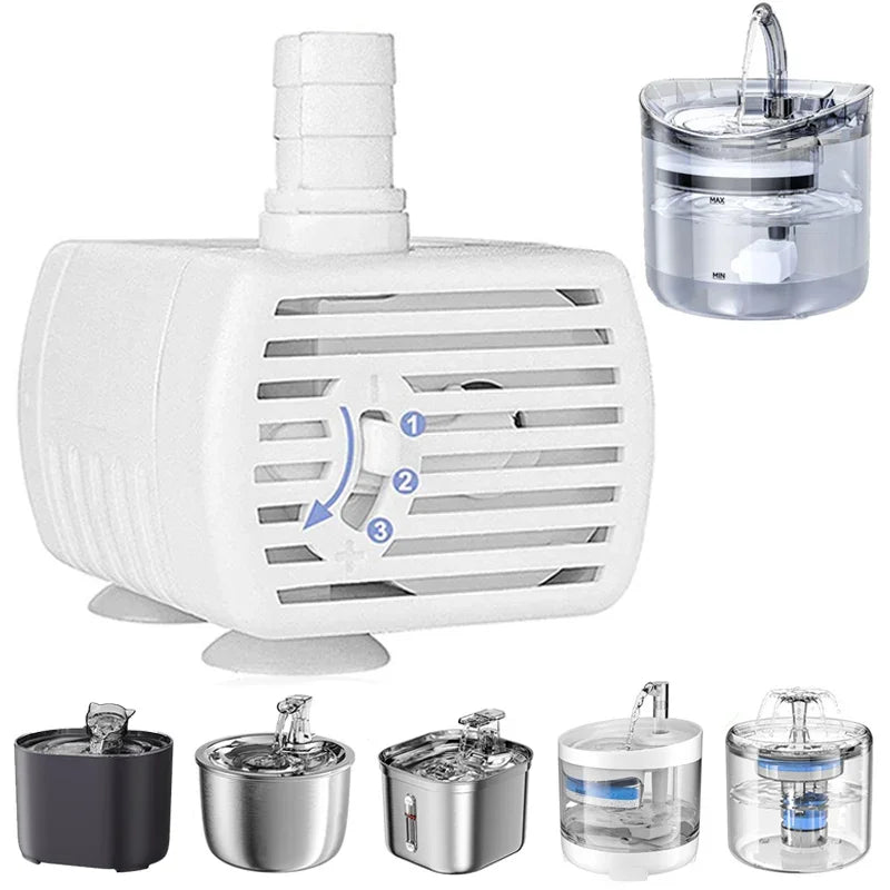 Water Pump Pet Cat Water Dispenser Anti Dry Burning Motor Cat Flower Water Dispenser Water Dispenser Fish Tank Submersible Pump