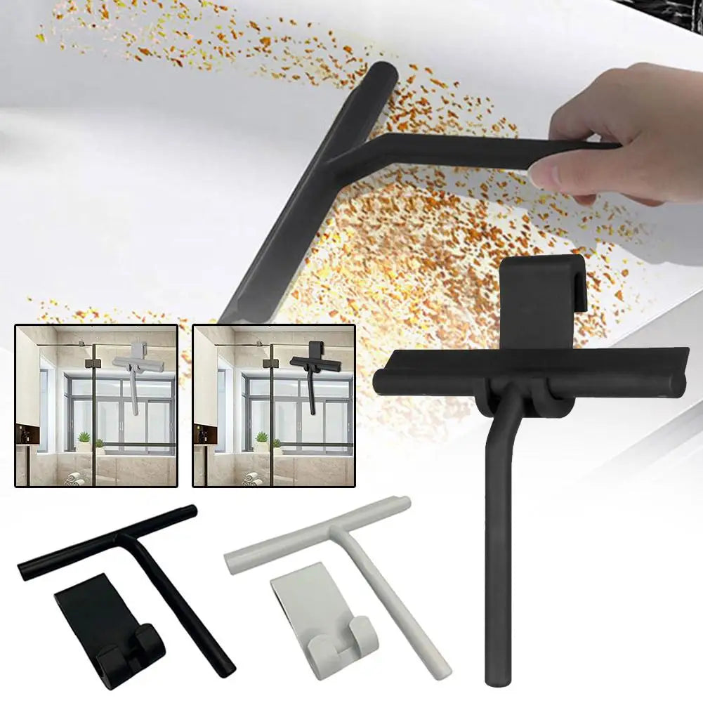 Silicone Window Wiper Shower Squeegee With Hook Double-Sided Window Wiper And Clean Bathroom Car Magnetic Glass Tool Window U0K5