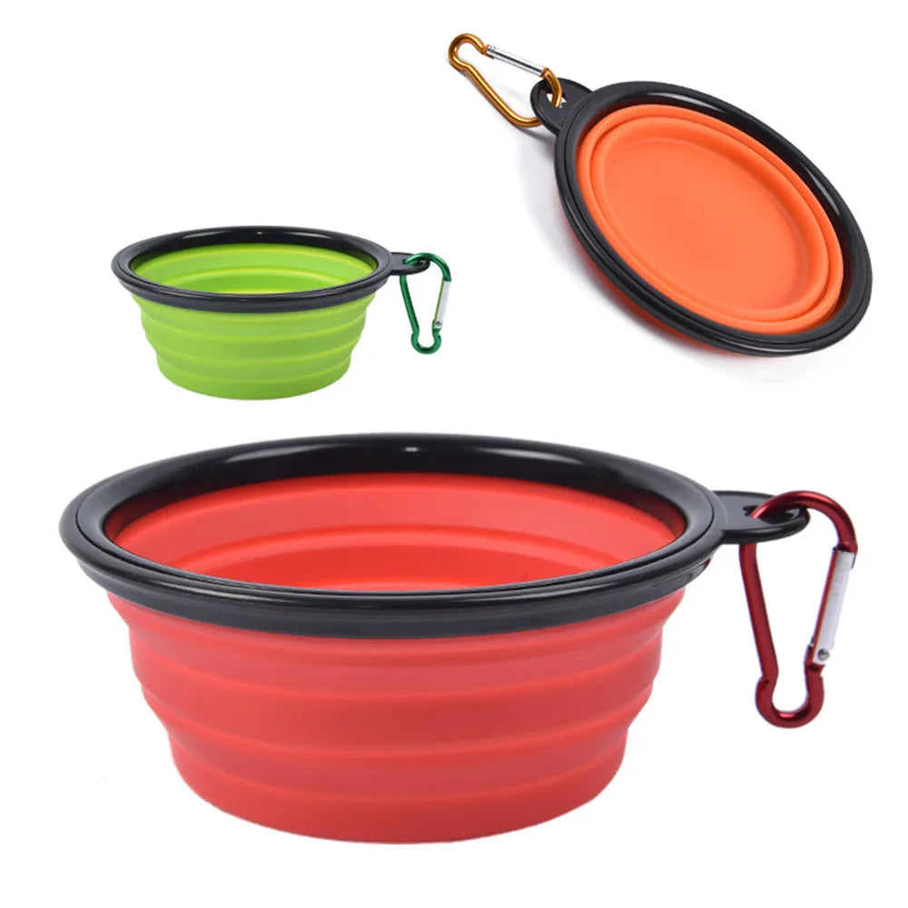 Collapsible Dog Bowls Portable Travel Dog Bowls Expandable for Cat Dog Water Bowl Food Feeding Dish Silicone Pet Bowl 350/1000ml