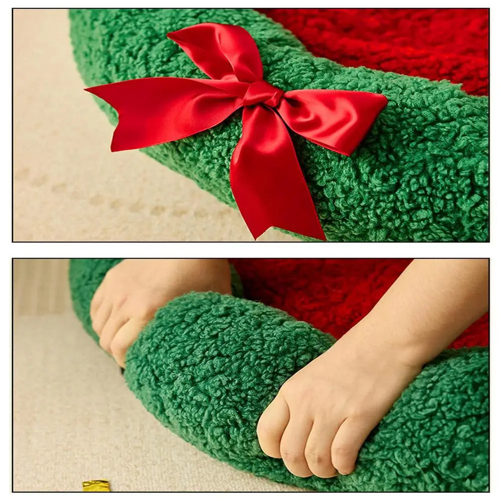 Small Pet Bed Christmas Kitten Puppy Bed Plush Cushion Soft Round Pet Cushion Comfortable Pet Plush Bed For Cats Or Small Dogs